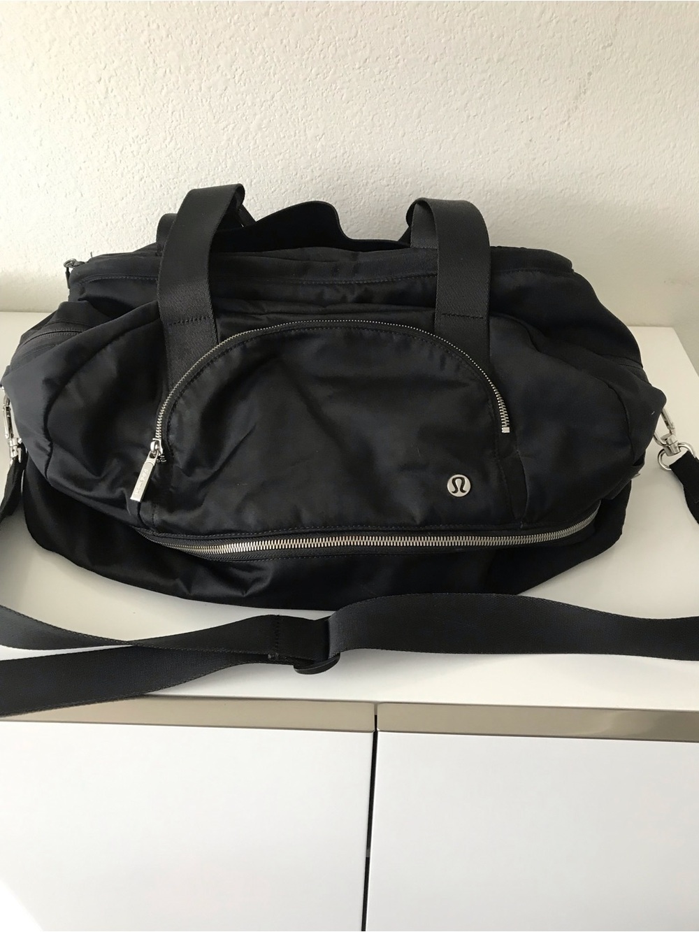 lululemon athletica Black Duffel with Removable Shoulder Strap